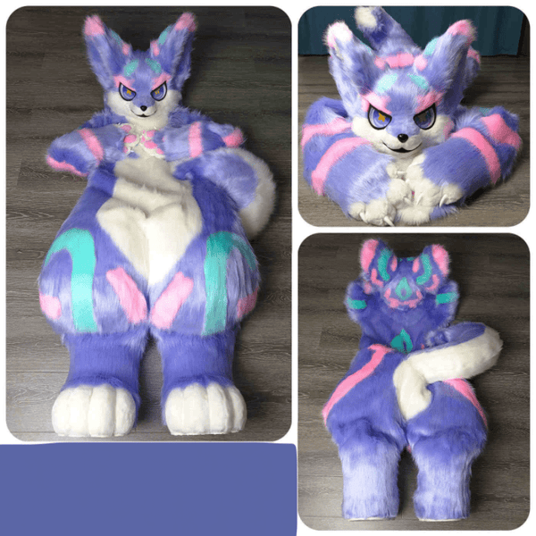 XLarge Purple Pink and Blue Full Fursuit