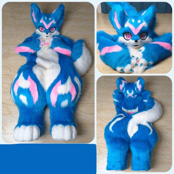 XLarge Blue and Pink Full Fursuit