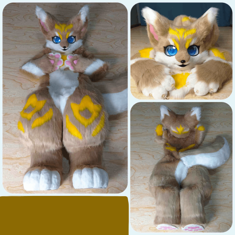 Large Brown and Yellow Full Fursuit