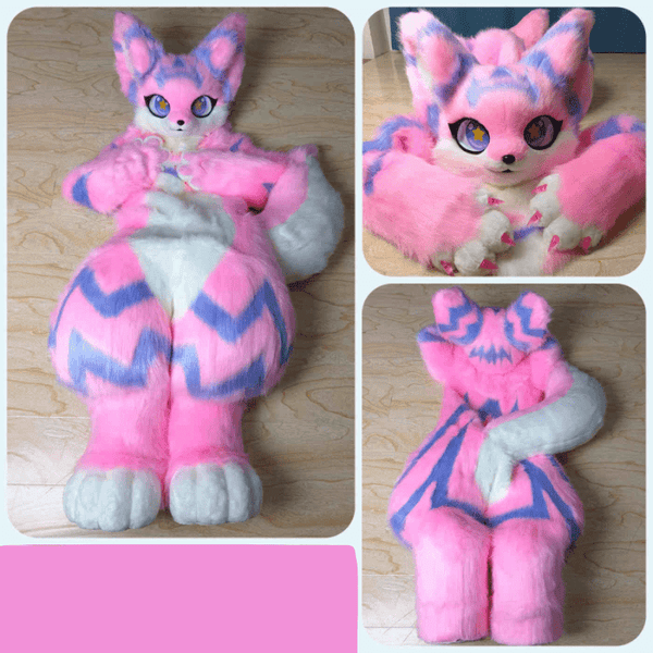 Large Pink and Purple Full Fursuit