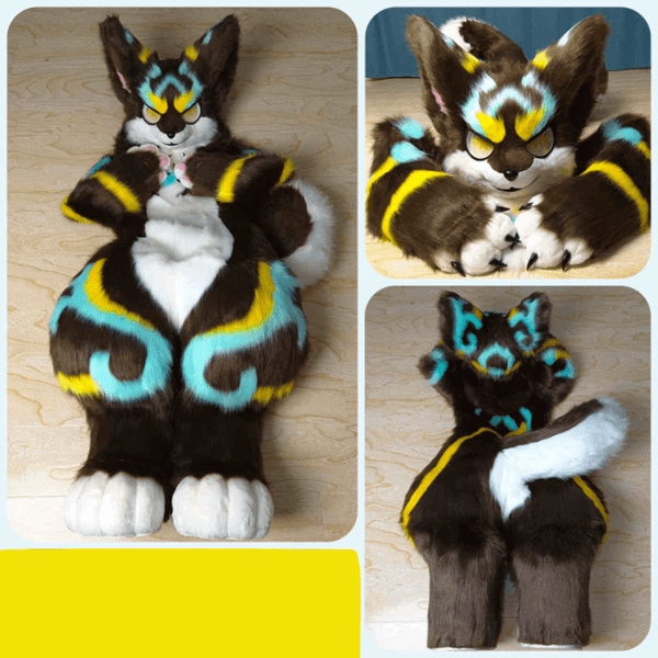 Large Yellow and Brown Full Fursuit