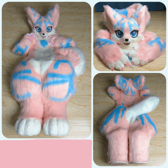 Orange Purple Fursuit Costume