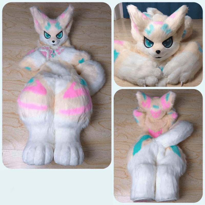 Pink White Blue Fursuit