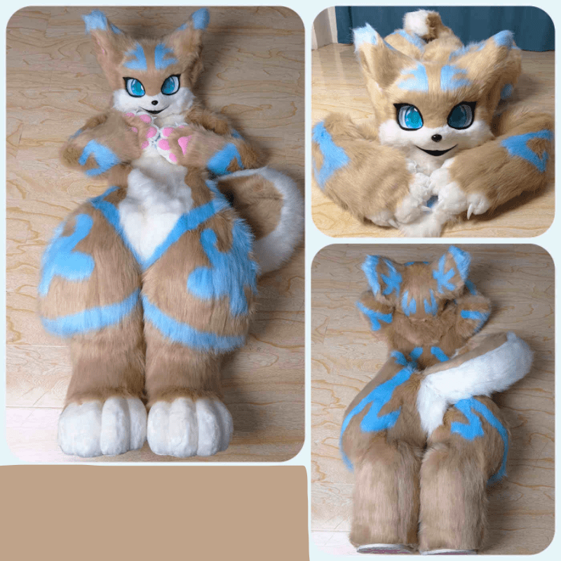 Brown Blue Fursuit