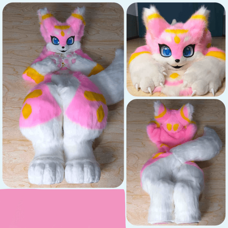 Pink Yellow Fursuit
