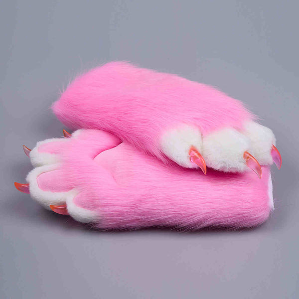 Bright Pink Fursuit Paws