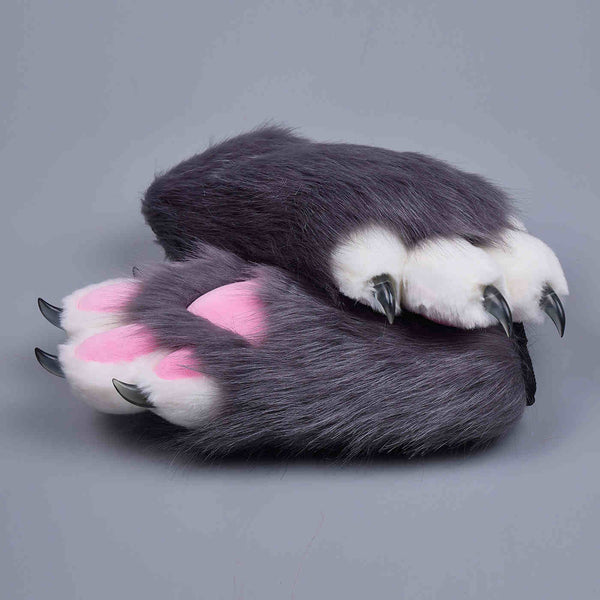 Dark Grey Fursuit Paws