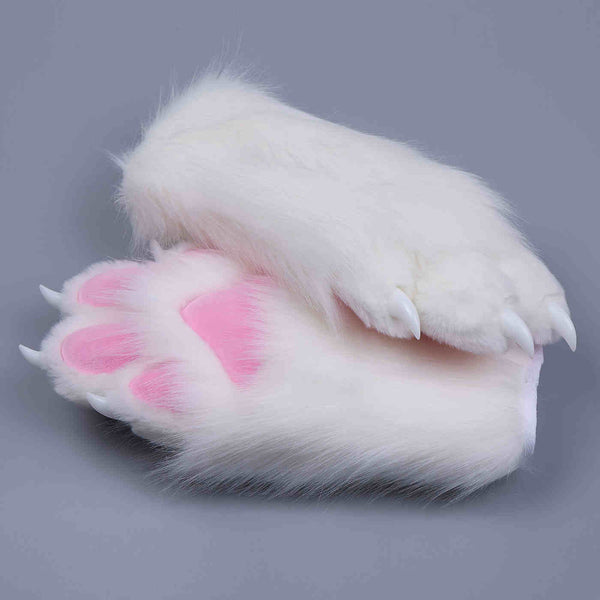 White & Pink Fursuit Paws