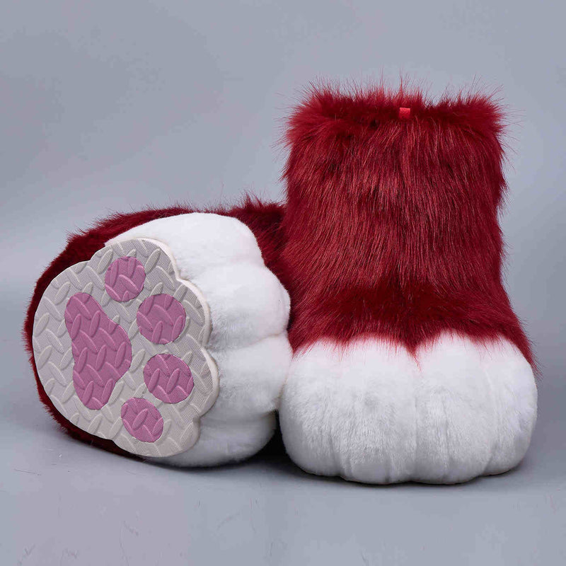 Dark Red Fursuit Feet