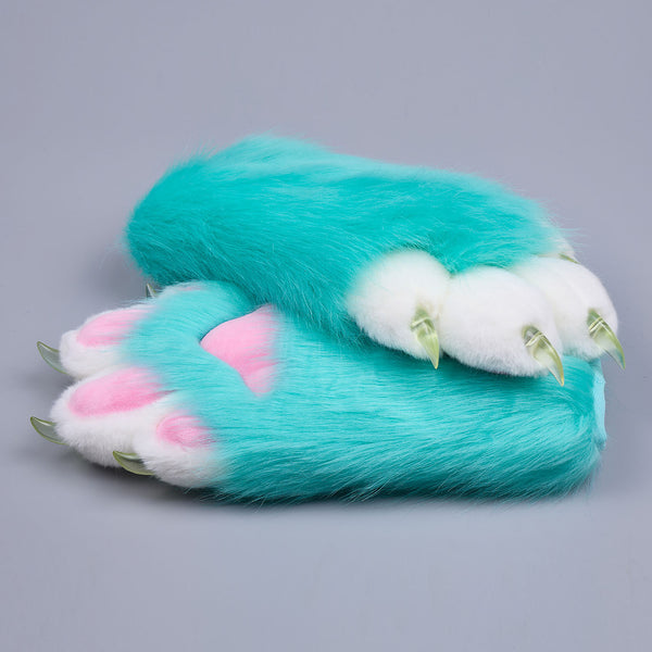 Turquoise Fursuit Paws