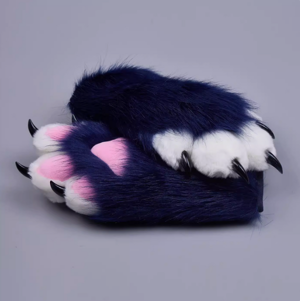 Deep Blue Fursuit Paws